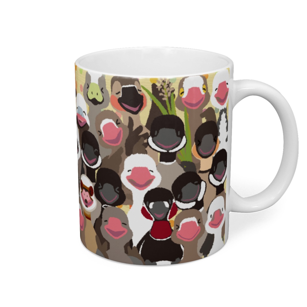 雁がいっぱいマグカップ