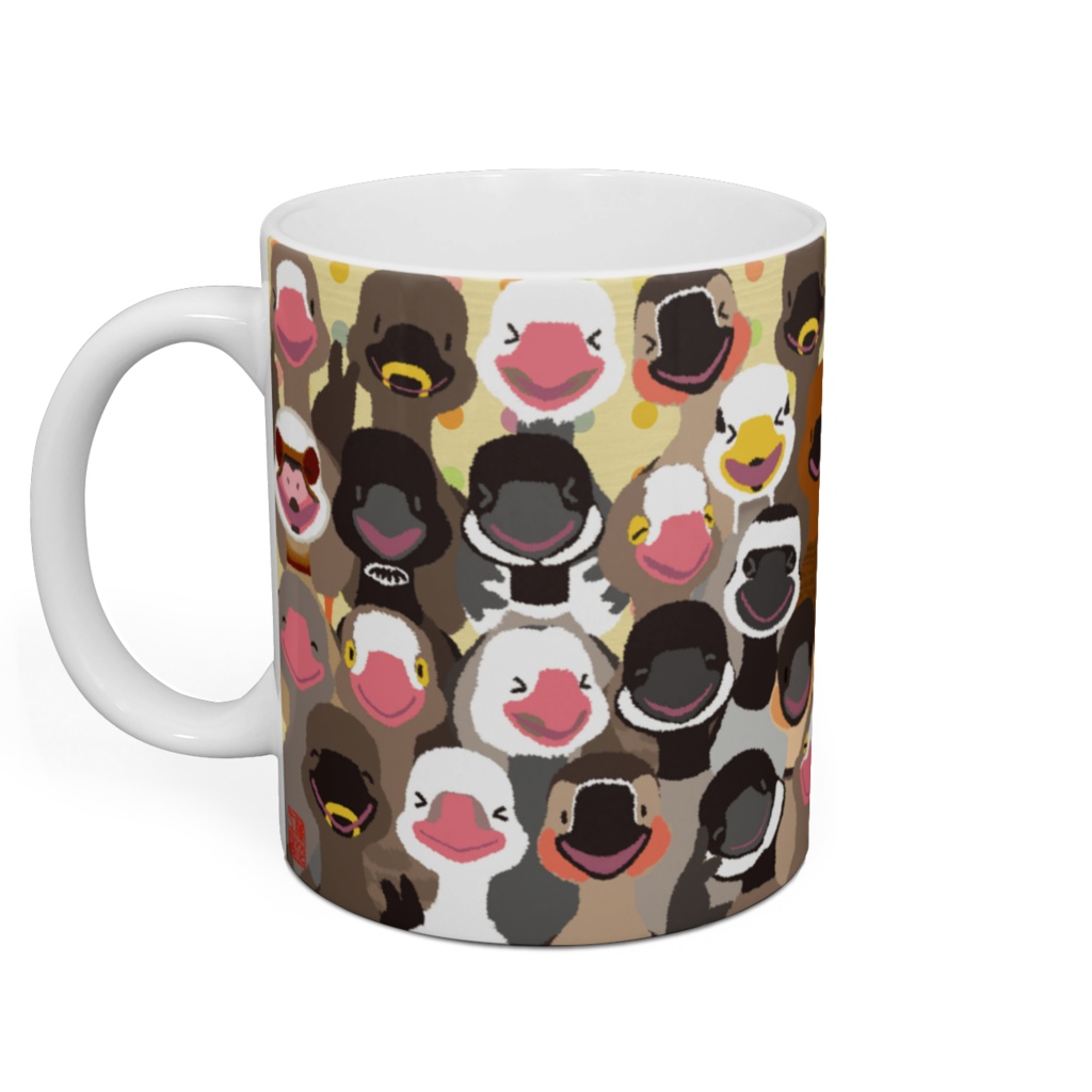 雁がいっぱいマグカップ