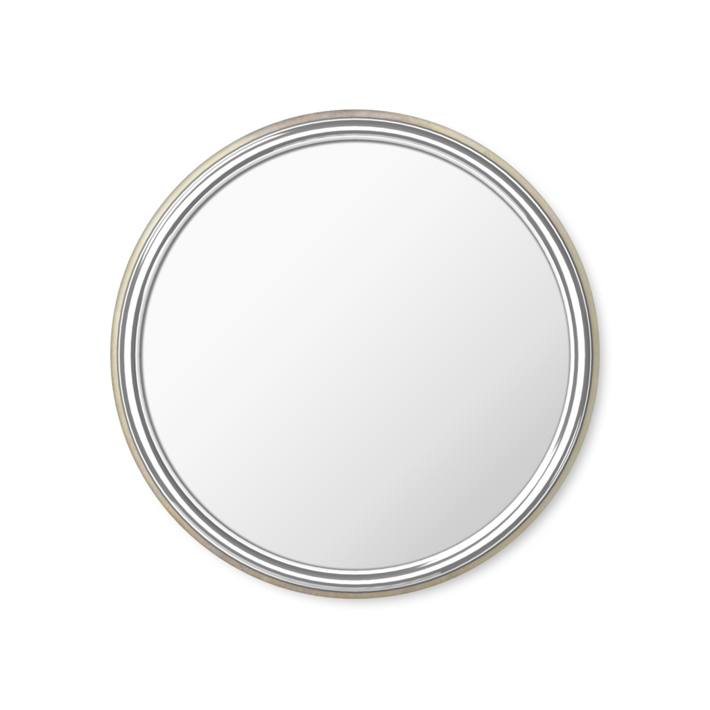 満月の缶ミラー(朝)