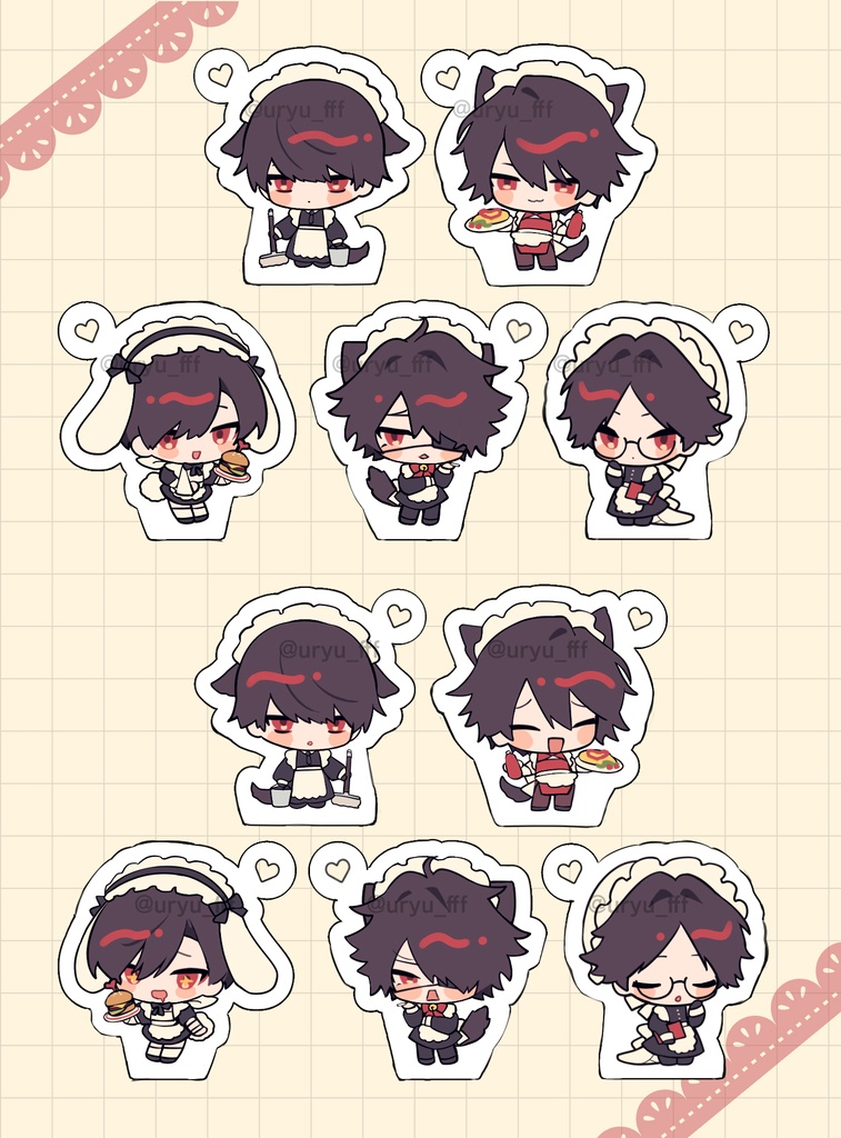 【再版予約/1月以降発送予定】メイドミニアクリル