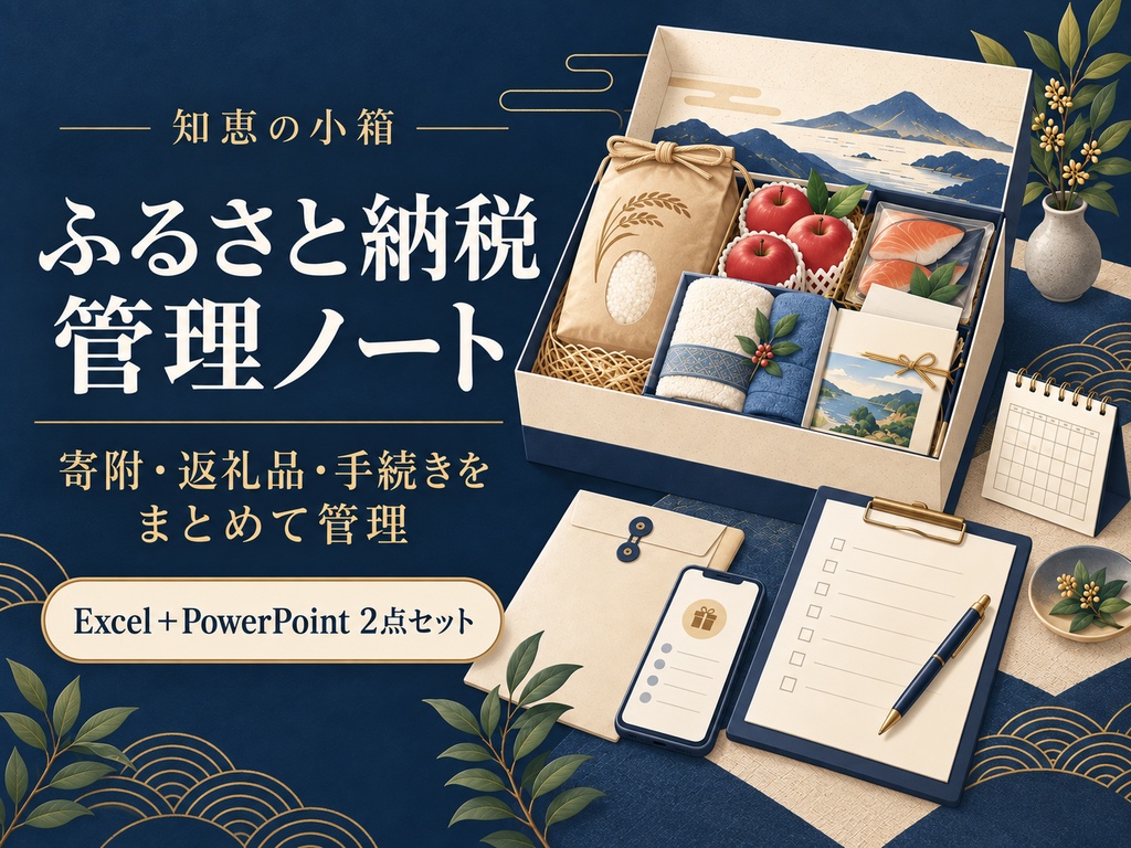 ふるさと納税 管理ノート｜寄附・返礼品・手続きをまとめて管理【Excel＋図解ガイド】