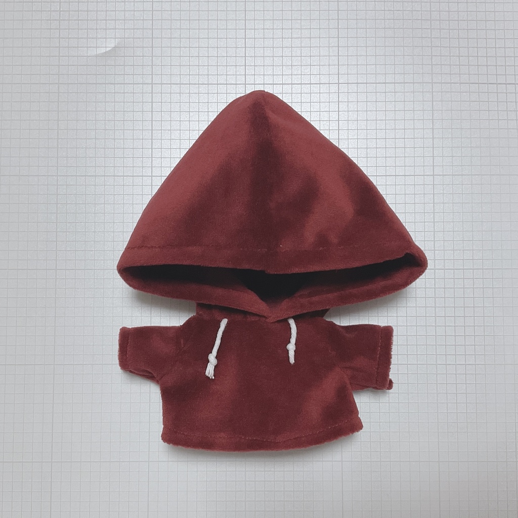 20cmぬい用 フード付きボアパーカー