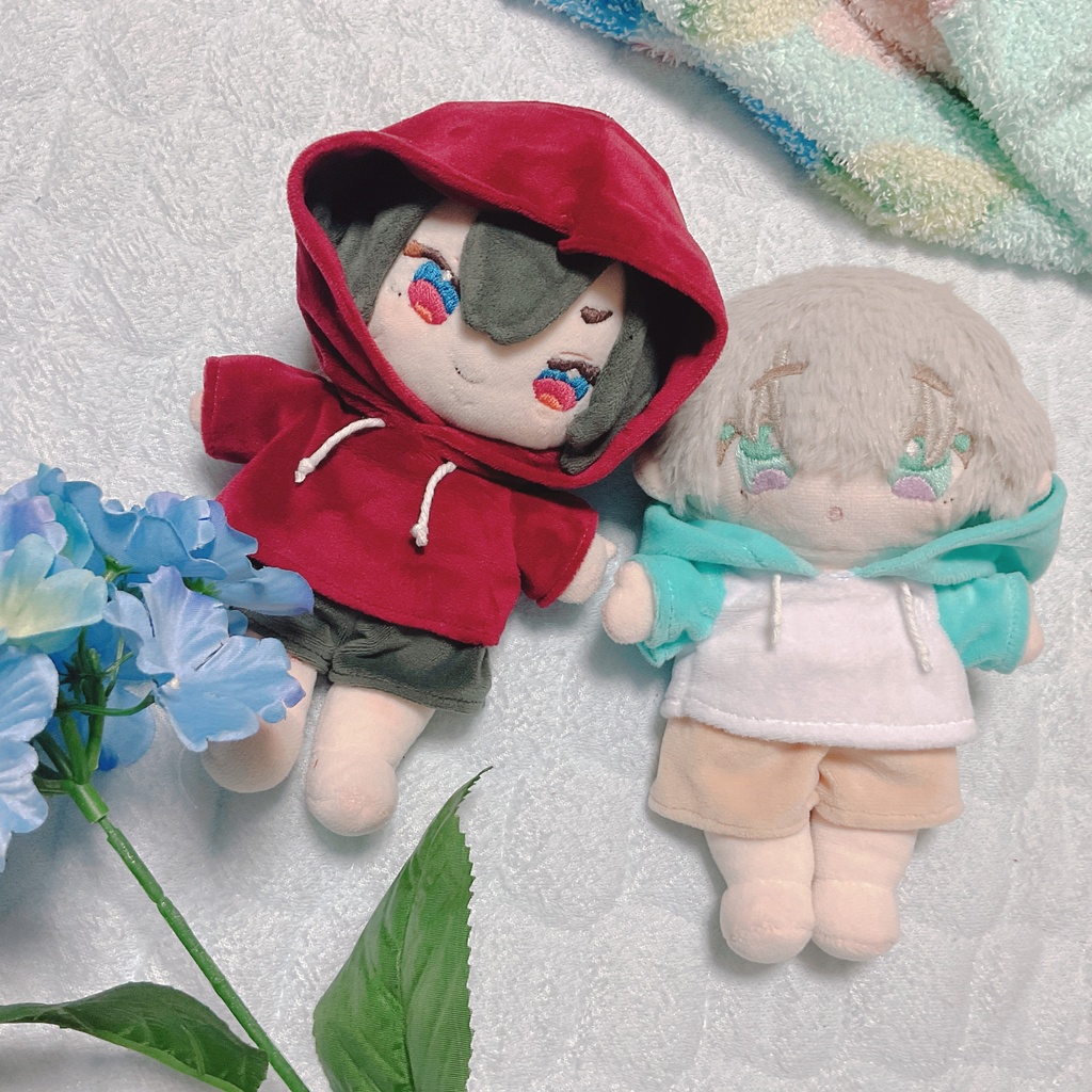 20cmぬい用 フード付きボアパーカー