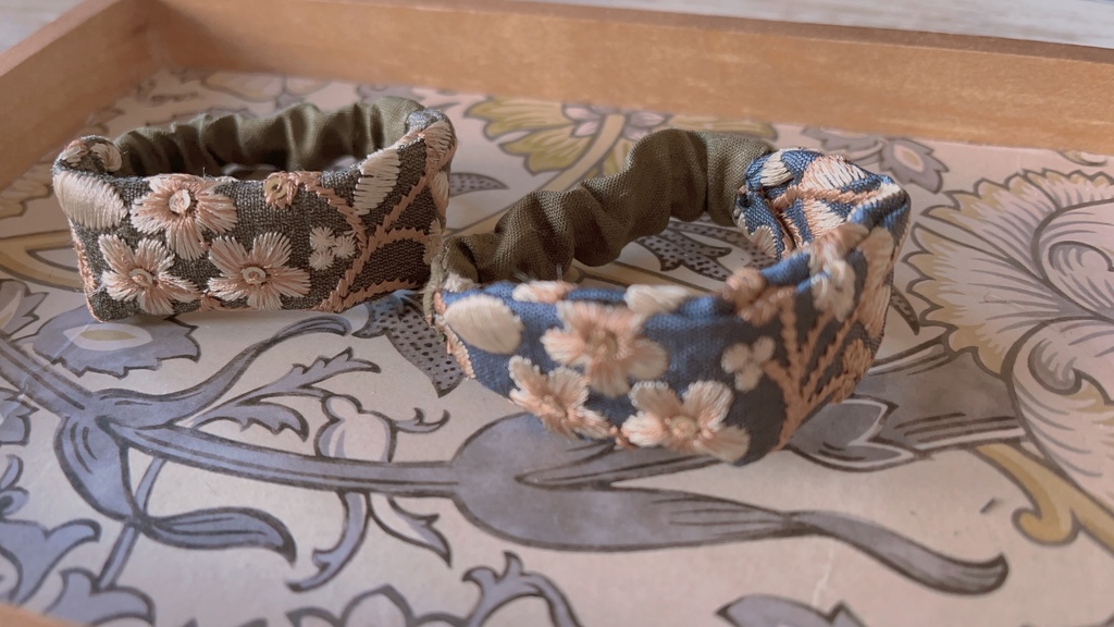 秋冬に身に着けたいインド刺繍リボンで作るヘアターバン