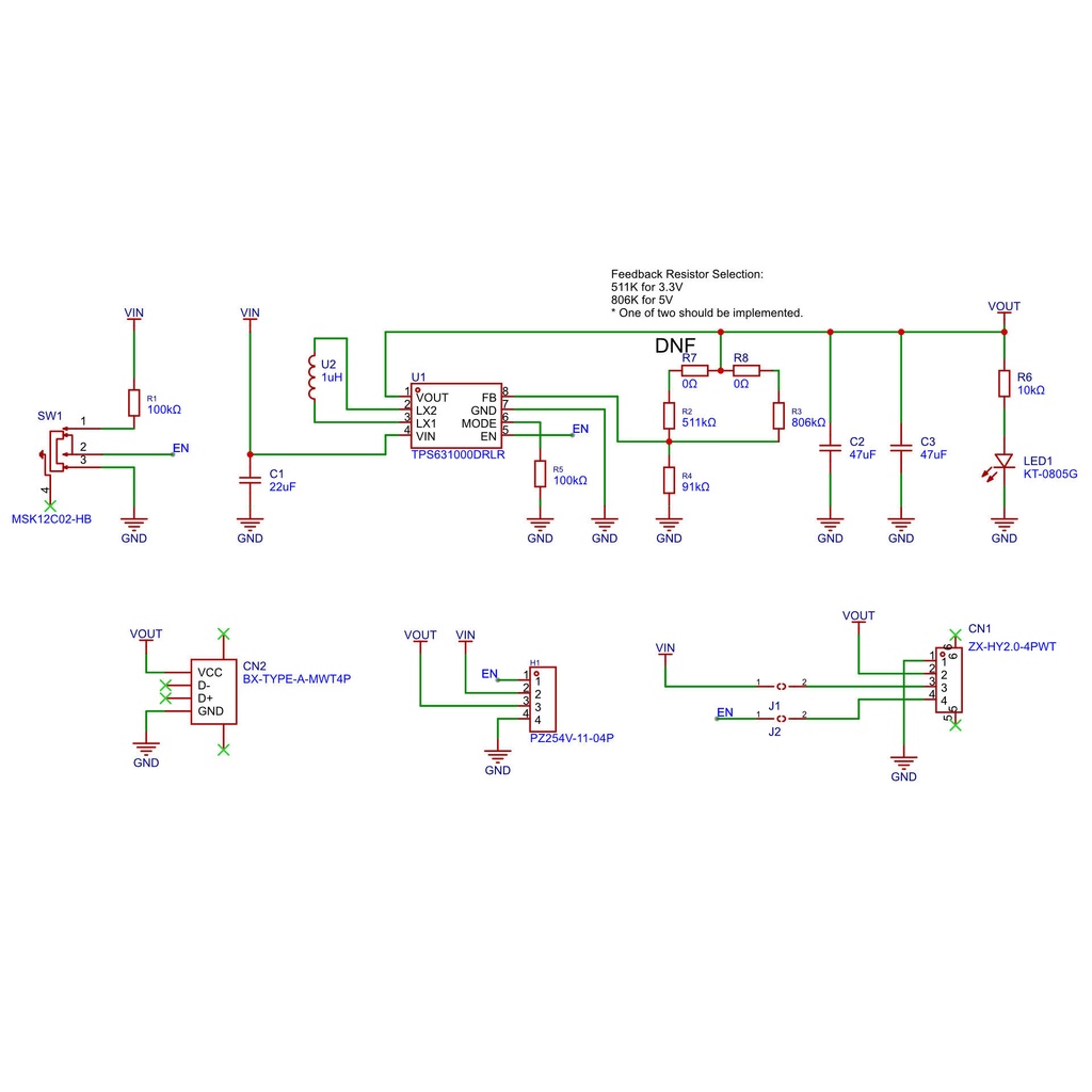 単3形 NiMH 2本 5V昇圧モジュール