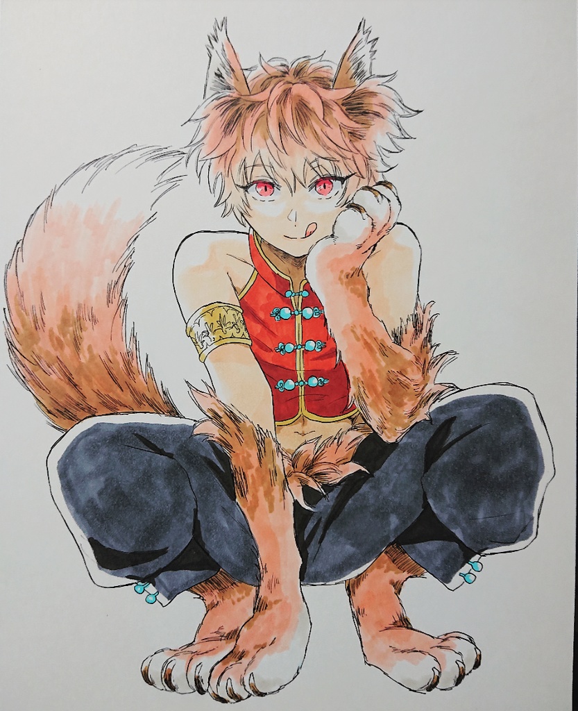 ポストカード原画各種(虎・狼・龍)