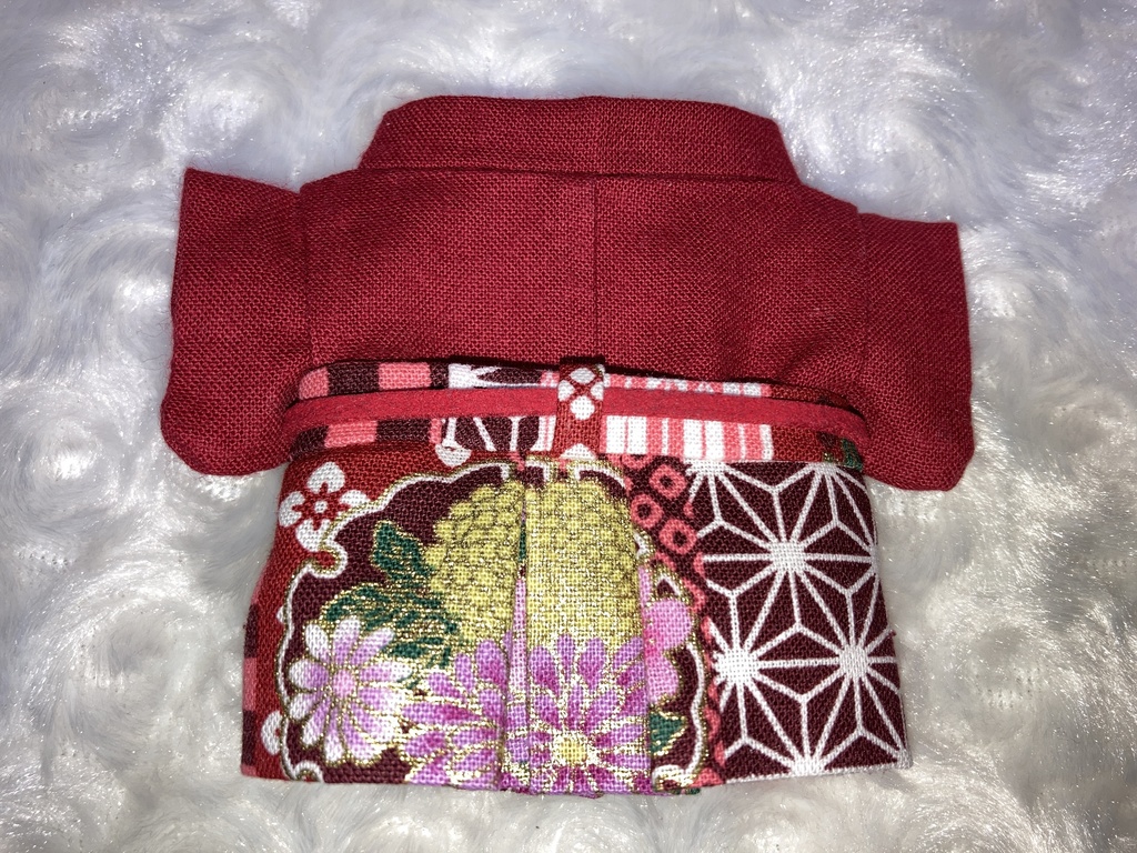 13cmぬい用 ぬい服 和装 袴 赤 お正月用