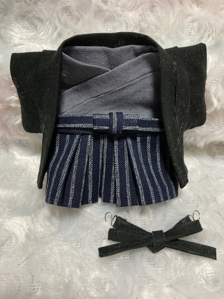 13cm/16cmぬい用 ぬい服 和装 羽織黒 袴セット