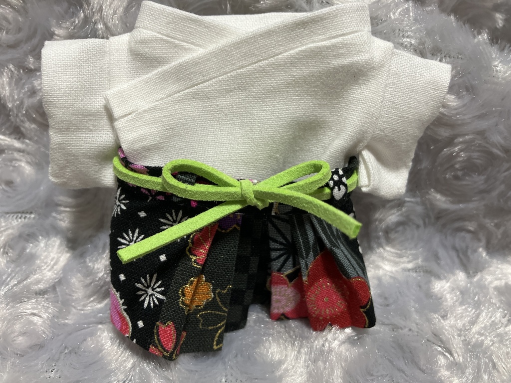 13cm/16cmぬい用 ぬい服 和装 袴 白無地 和柄花柄 お正月用
