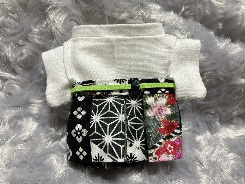 13cm/16cmぬい用 ぬい服 和装 袴 白無地 和柄花柄 お正月用