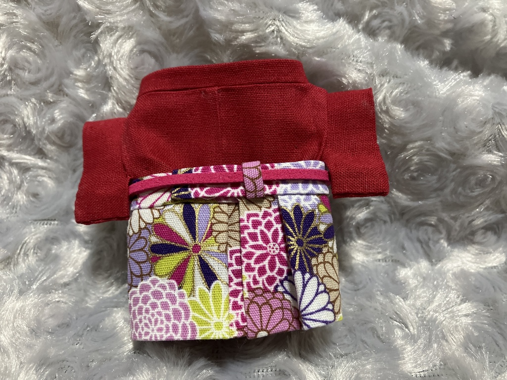 13cm/16cmぬい用 ぬい服 和装 袴 赤無地 和柄花柄 お正月用