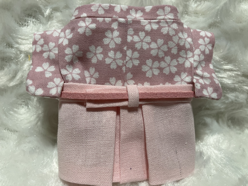 13cm/16cmぬい用 ぬい服 和装 袴 桜柄 桜色