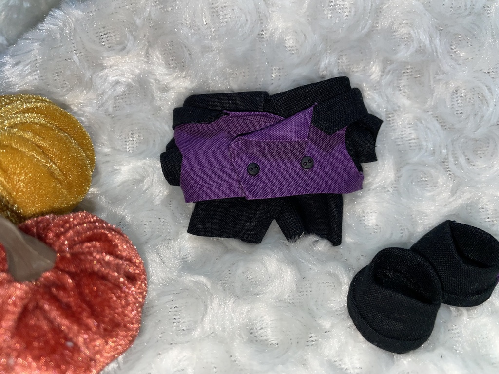 12cmぬい用　ぬい服　ハロウィンセット《パープル》