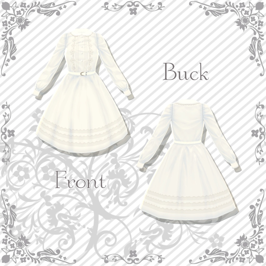 【VRoid】ブラウス ワンピース 8種セット