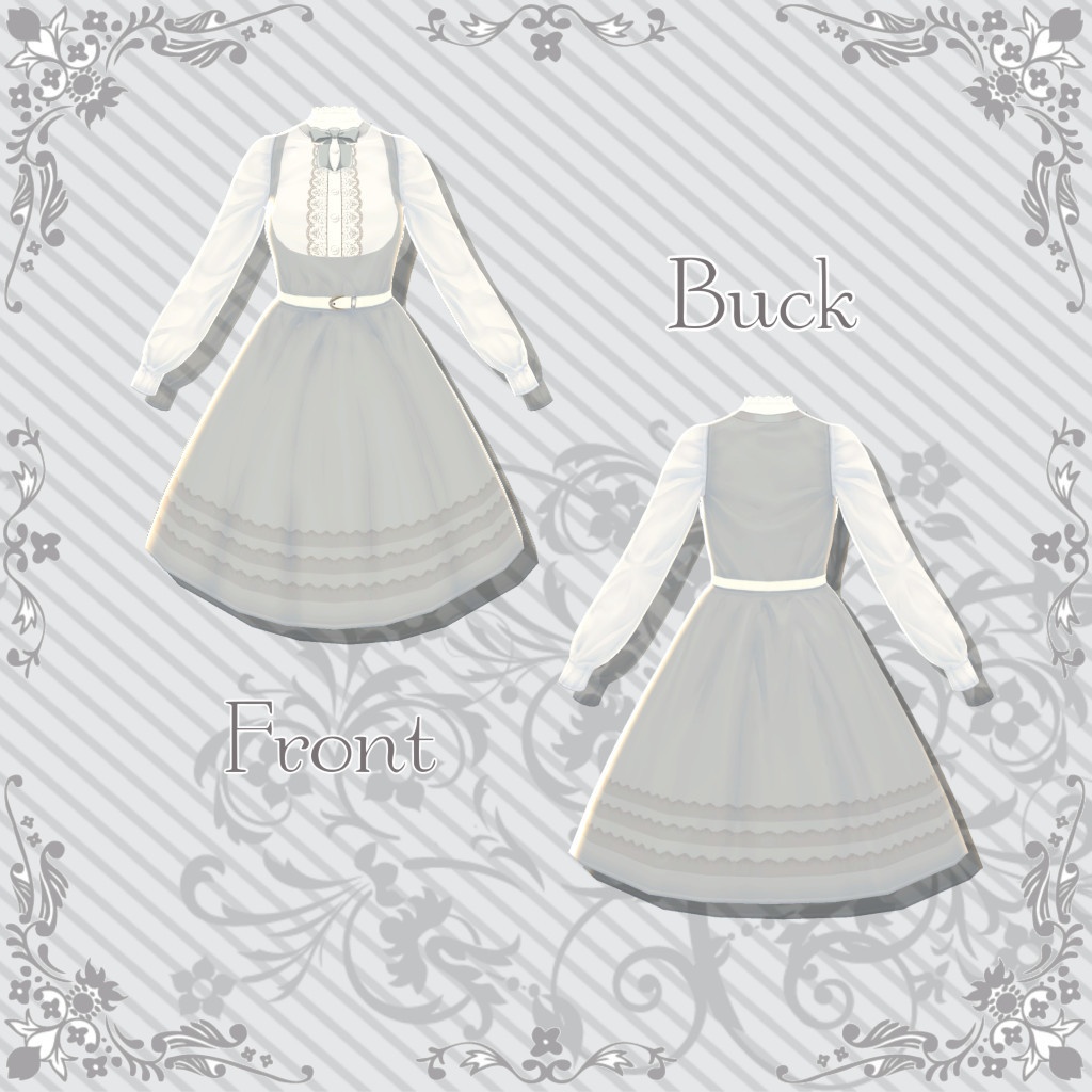 【VRoid】コルセットジャンパースカート 10種セット