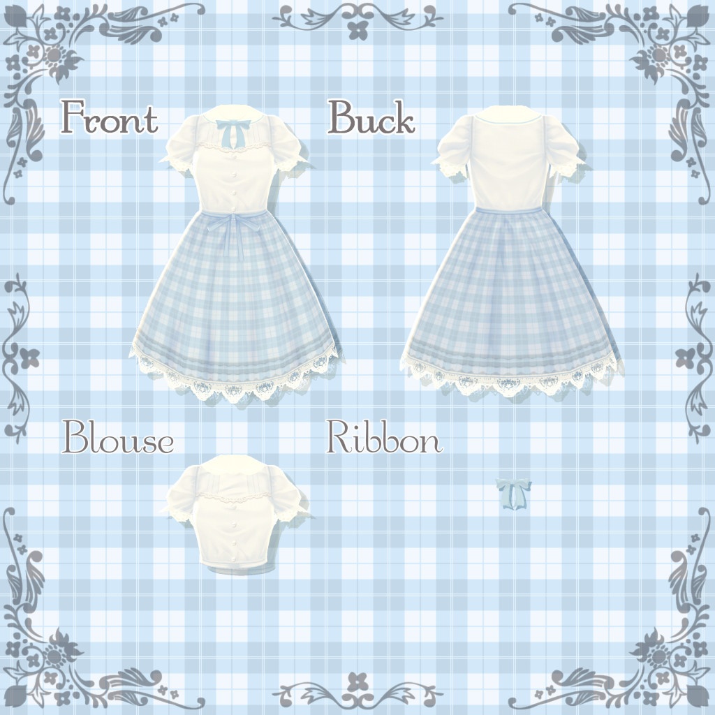 【VRoid】ブラウス&スカート 15種セット