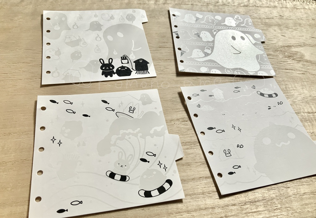 M5スクエア/塗って楽しむインデックス〜夏休み〜(こばけクリアファイル付き)