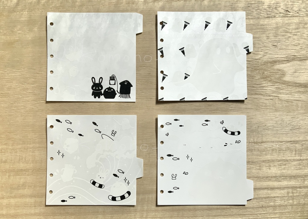 M5スクエア/塗って楽しむインデックス〜夏休み〜(こばけクリアファイル付き)