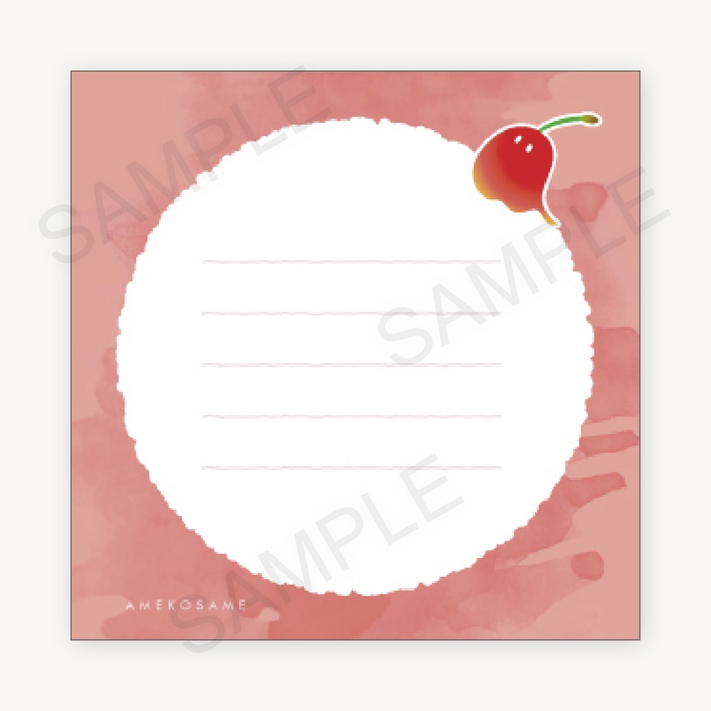 M5スクエアサイズメモ紙／山形ちぇり／上質紙