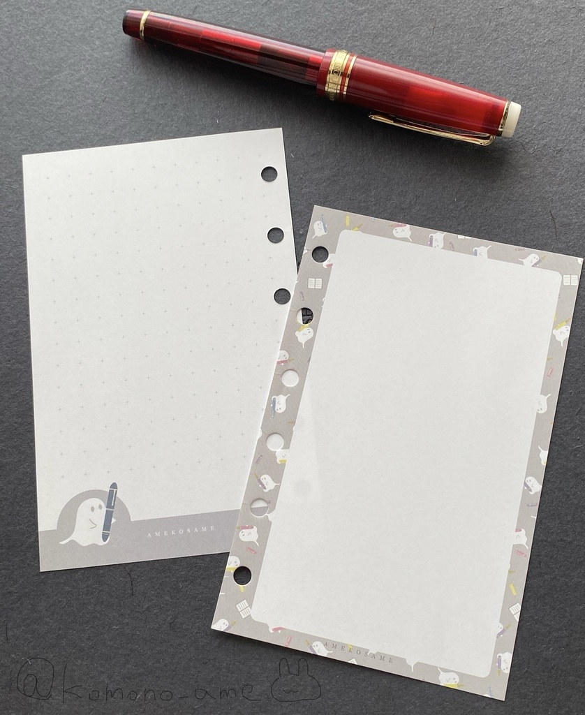 [M6リフィル]総柄こばけ（グレー）／上質紙