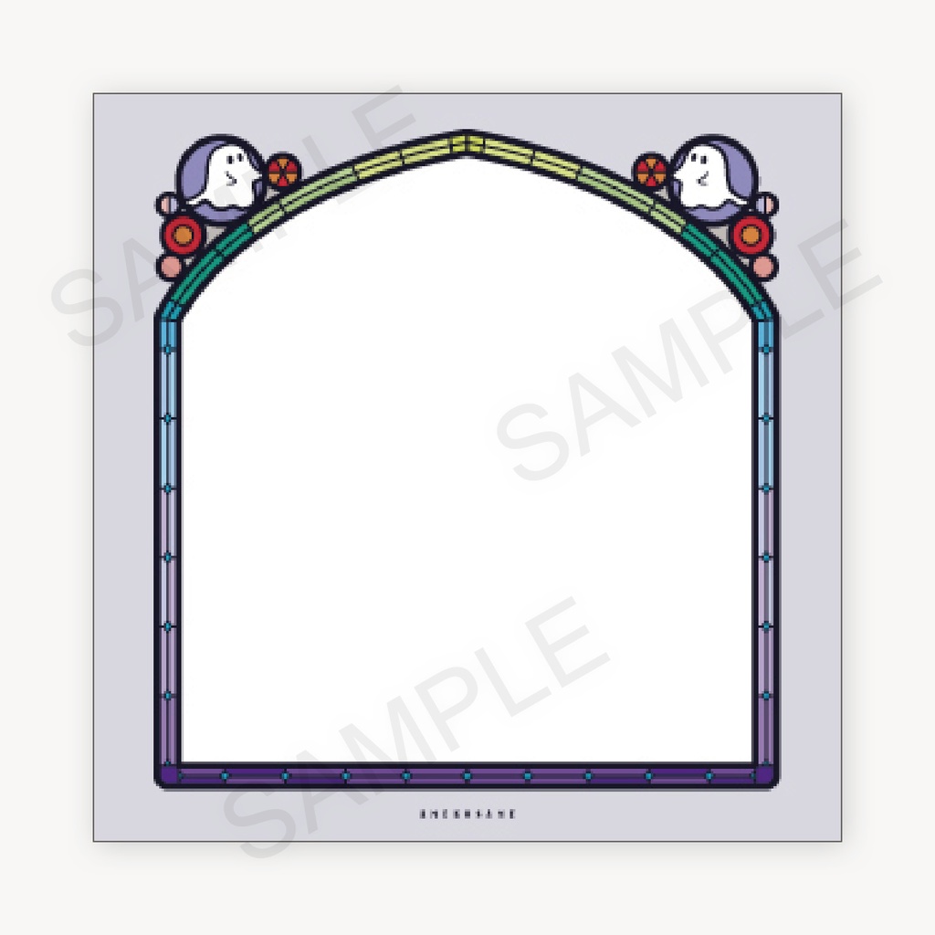 M5スクエアサイズメモ紙／ステンドグラス（ウィスタリア）／上質紙