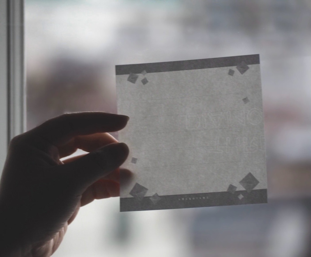 M5スクエアサイズのメモ(バンクペーパー)