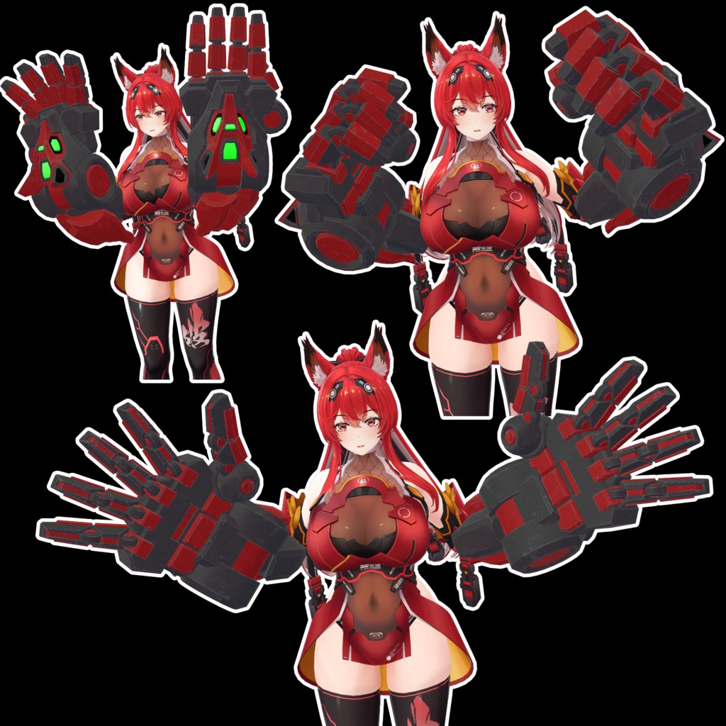 キツネガントレット サイバーお狐ニンジャ+他アバター汎用