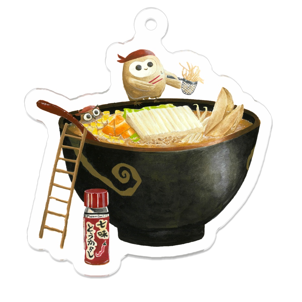 めんみみ 味噌ラーメンアクリルキーホルダー