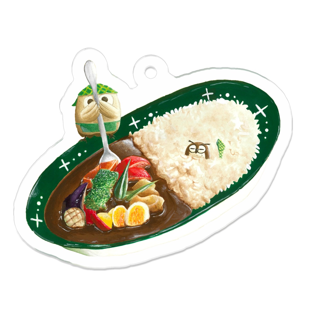 めんみみ カレー アクリルキーホルダー
