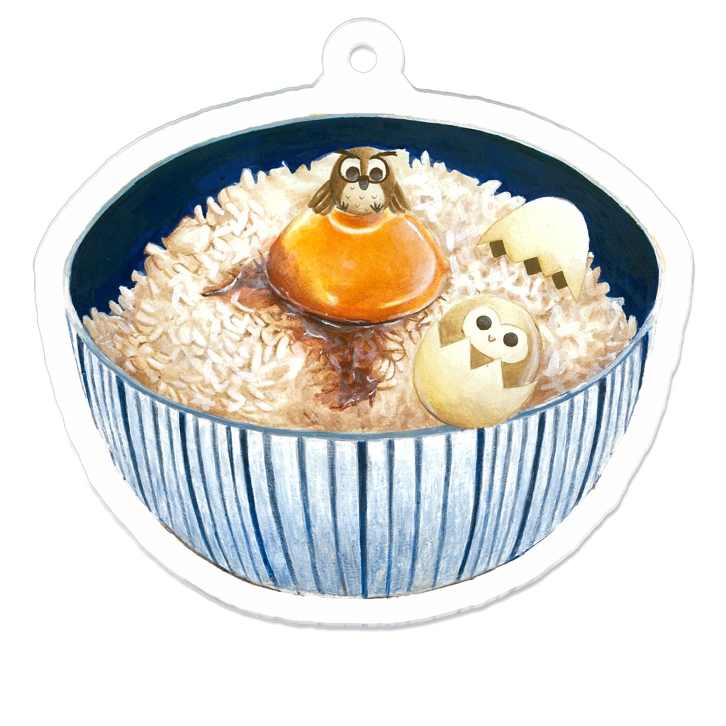 めんみみ 卵かけごはん アクリルキーホルダー