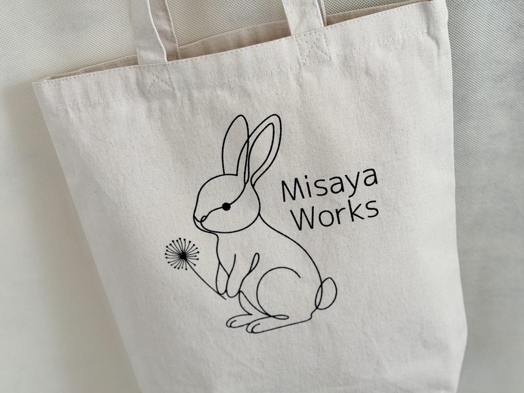 Misaya Works「うのはなちゃんキャンバストートバッグ・わたげ」