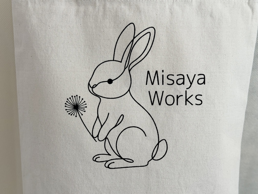 Misaya Works「うのはなちゃんキャンバストートバッグ・わたげ」