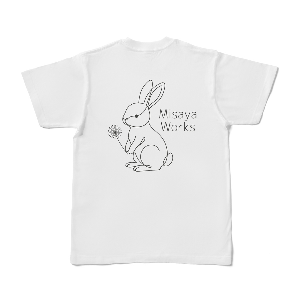 Misaya Works「うのはなちゃんTシャツ・わたげ(後ろプリント)」※オンライン限定・受注生産