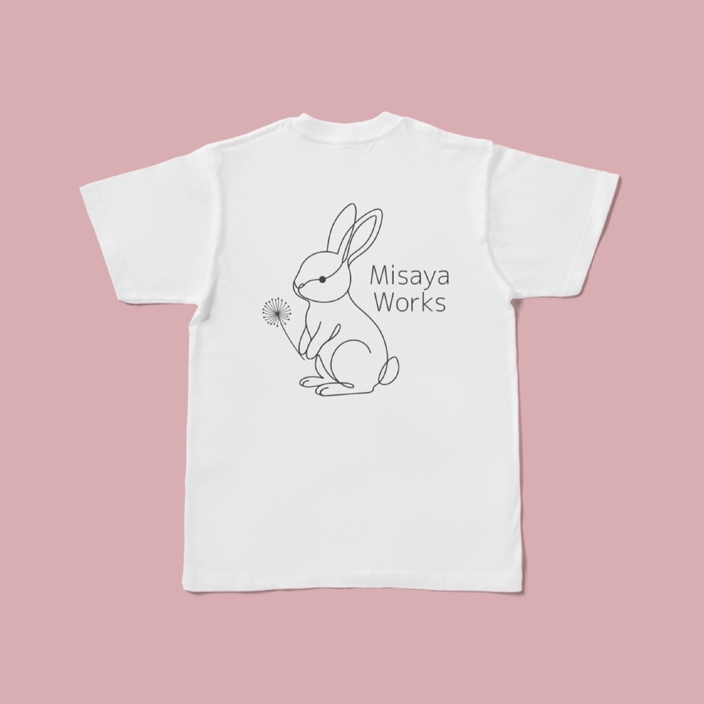 Misaya Works「うのはなちゃんTシャツ・わたげ（後ろプリント）」※オンライン限定・受注生産