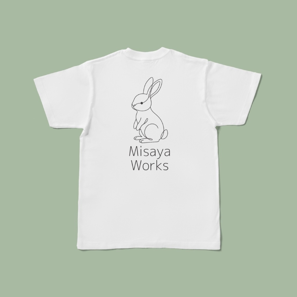 Misaya Works「うのはなちゃんTシャツ・シンプル（後ろプリント）」※オンライン限定・受注生産