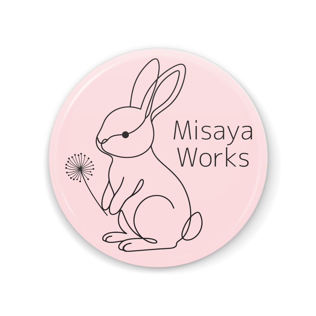 Misaya Works「うのはなちゃん缶ミラー小・わたげ さくら色」※オンライン限定・受注生産