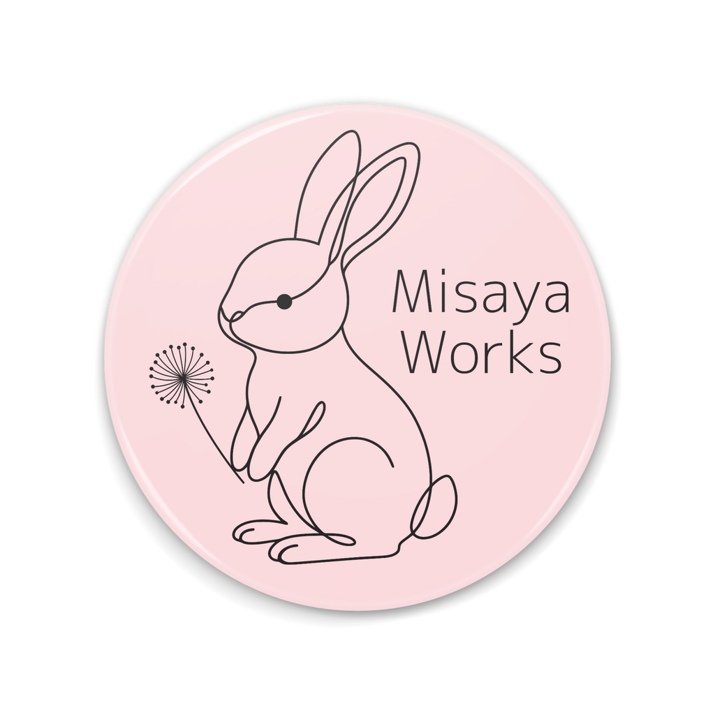 Misaya Works「うのはなちゃん缶ミラー大・わたげ さくら色」※オンライン限定・受注生産