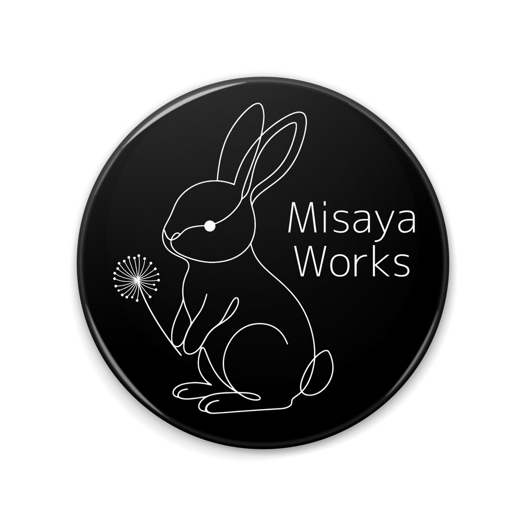 Misaya Works「うのはなちゃん缶ミラー大・わたげ くろ色」※オンライン限定・受注生産