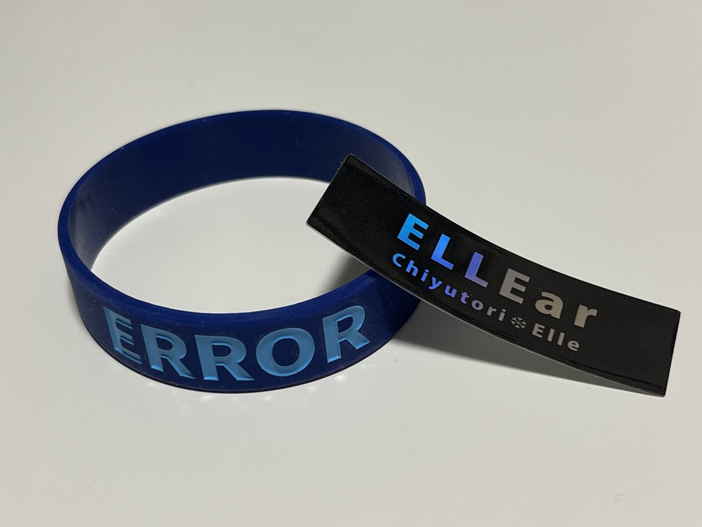 【リアルライブ決定につき再販!】ERRORラバーバンド&ELLEarホログラムステッカーセット