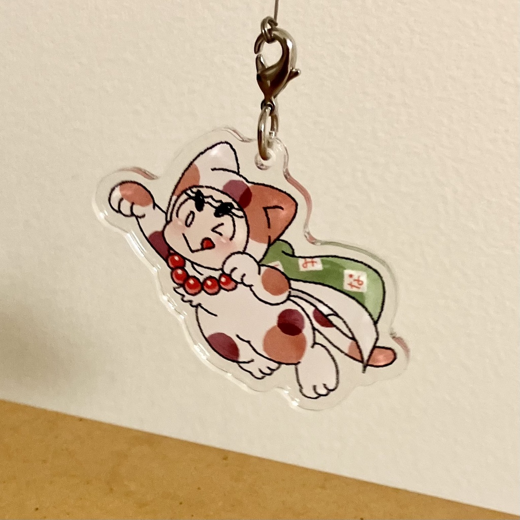 てのひらちゃんのアクリルスイングチャーム ねこちゃんマン