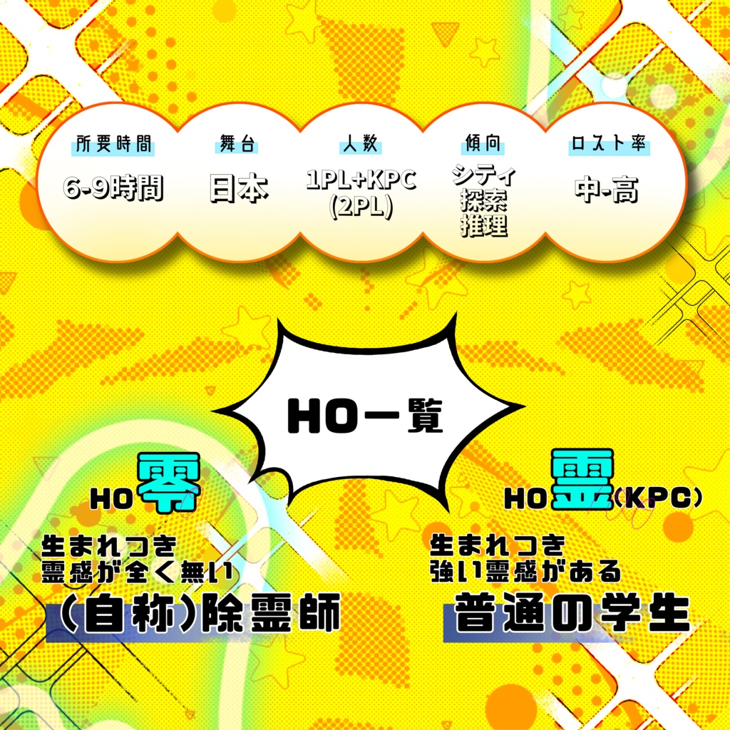 【クトゥルフ神話TRPG】霊感探偵-第零話。【SPLL E193641】