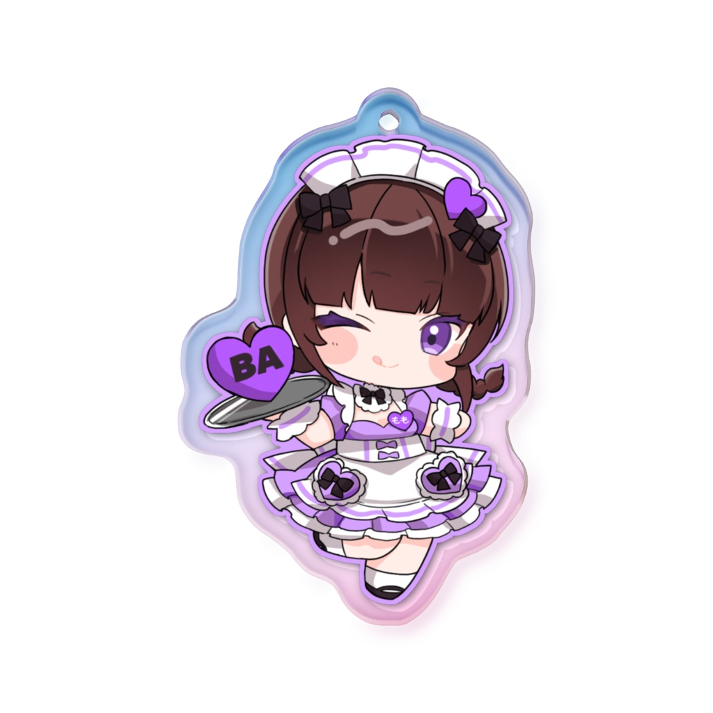 【#修羅場フレンズ3周年】ちっちゃメイド花岡ももオーロラアクキー✨【期間限定おまけ壁紙※条件付き】