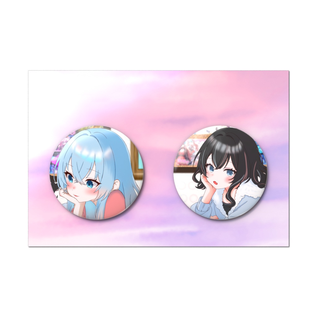 色花・黒花缶バッジ