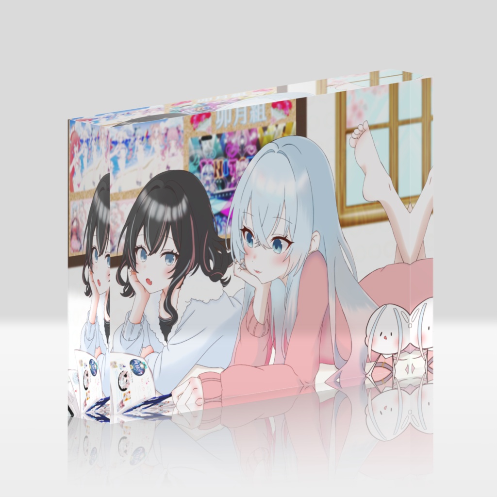 色花・黒花アクリルブロック