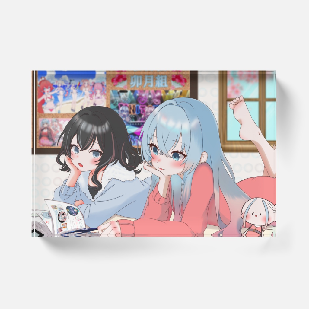 色花・黒花アクリルブロック