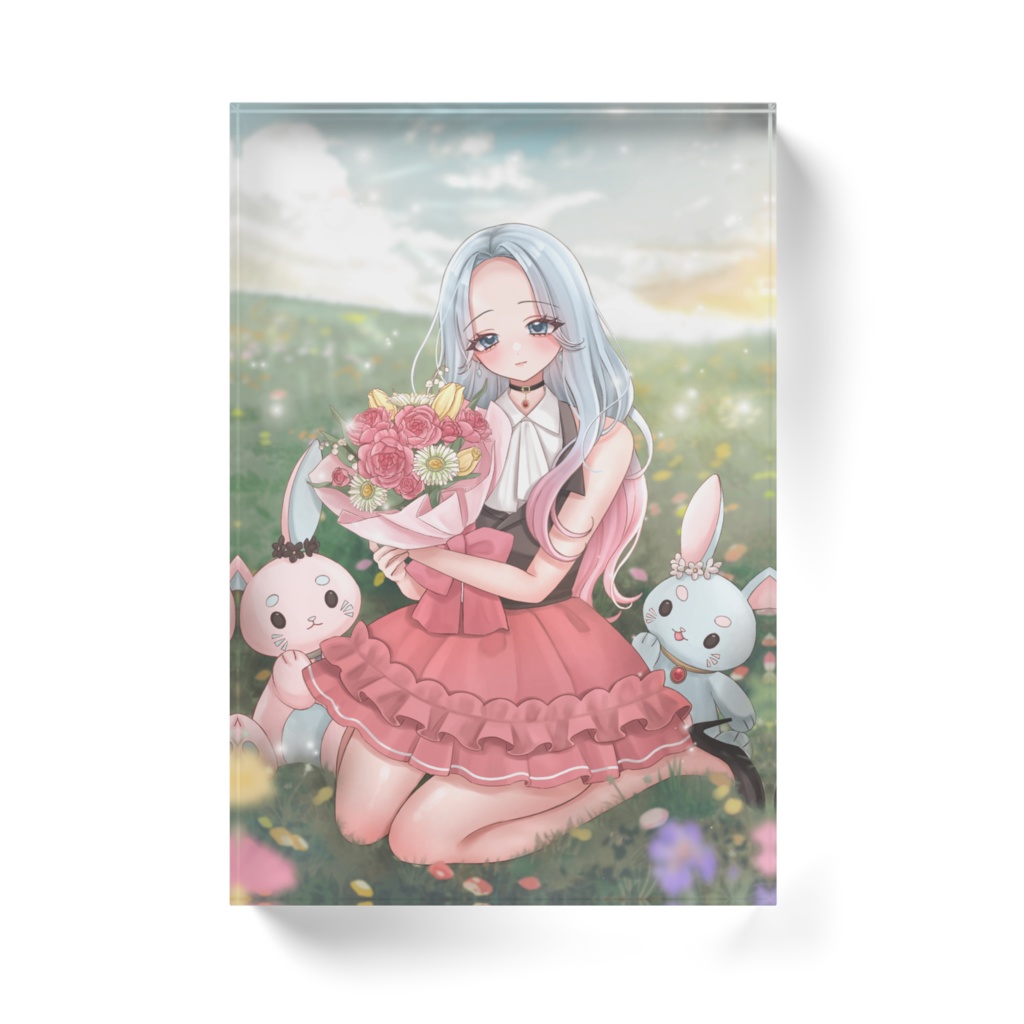 2周年記念イラスト アクリルブロック