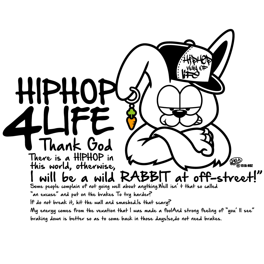 HIPHOP4LIFE MC-USAGI(ブラック)