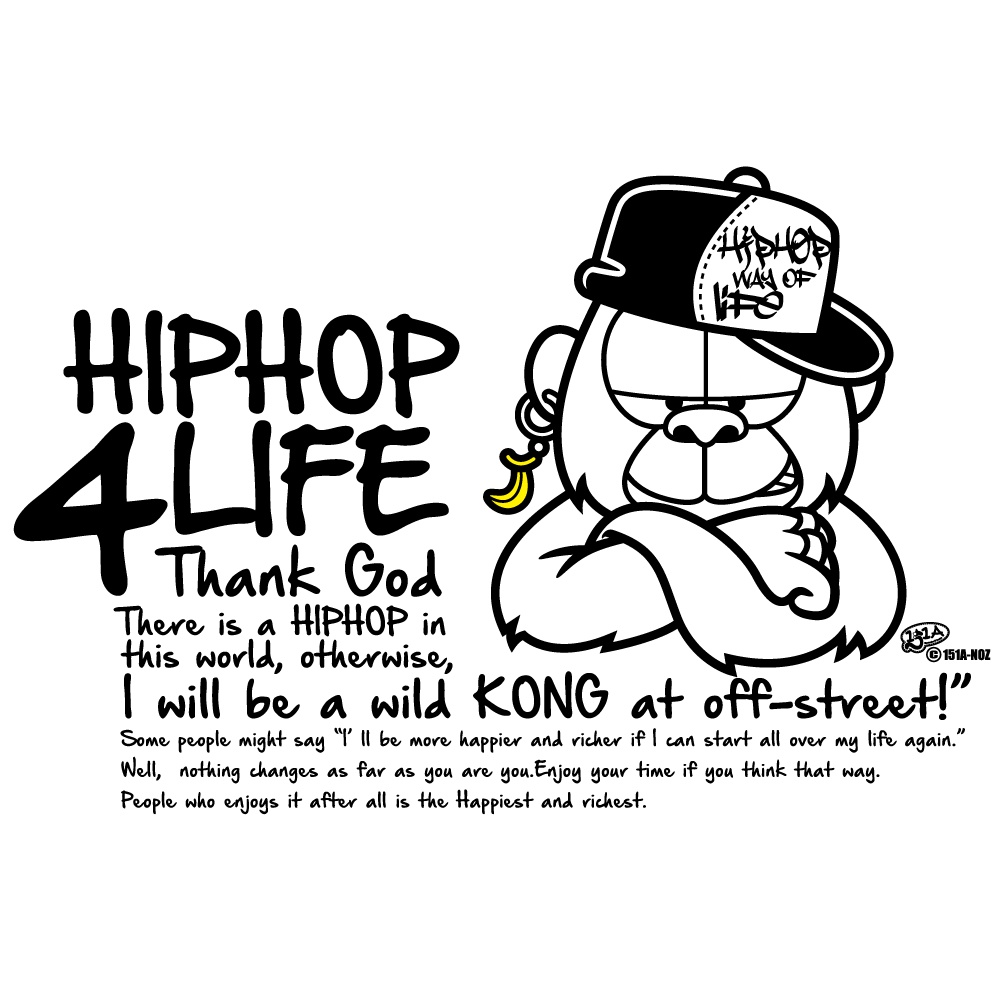 HIPHOP4LIFE MC-KONG(ブラック)