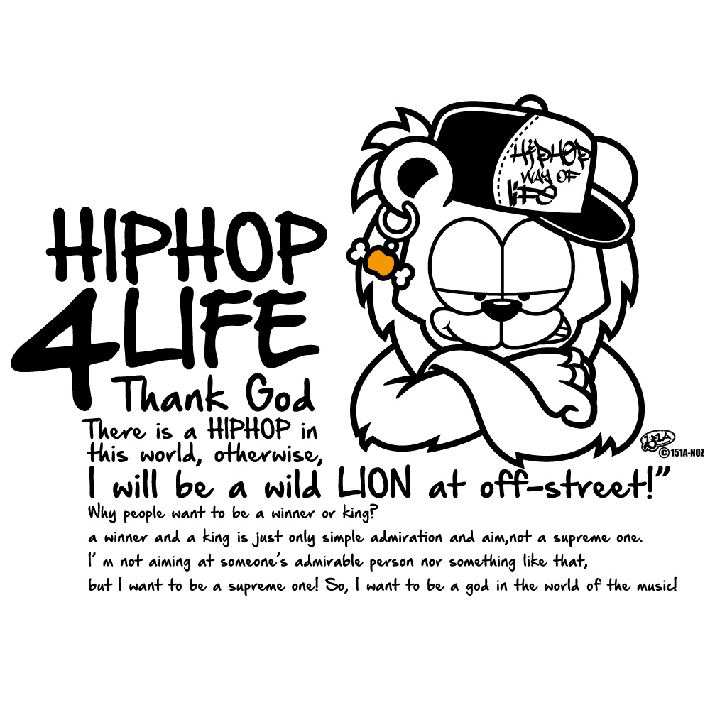 HIPHOP4LIFE MC-LION(ブラック)