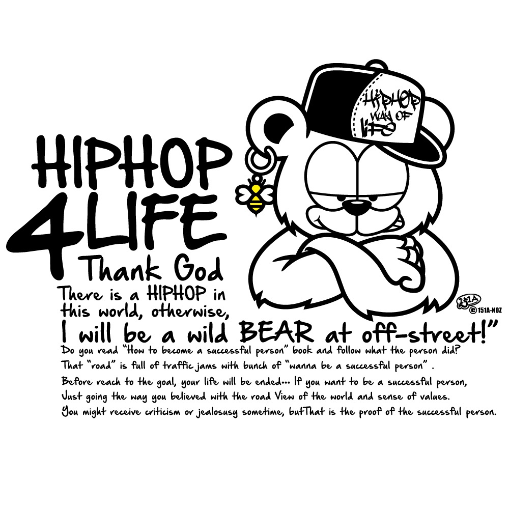 HIPHOP4LIFE MC-BEAR(ブラック)